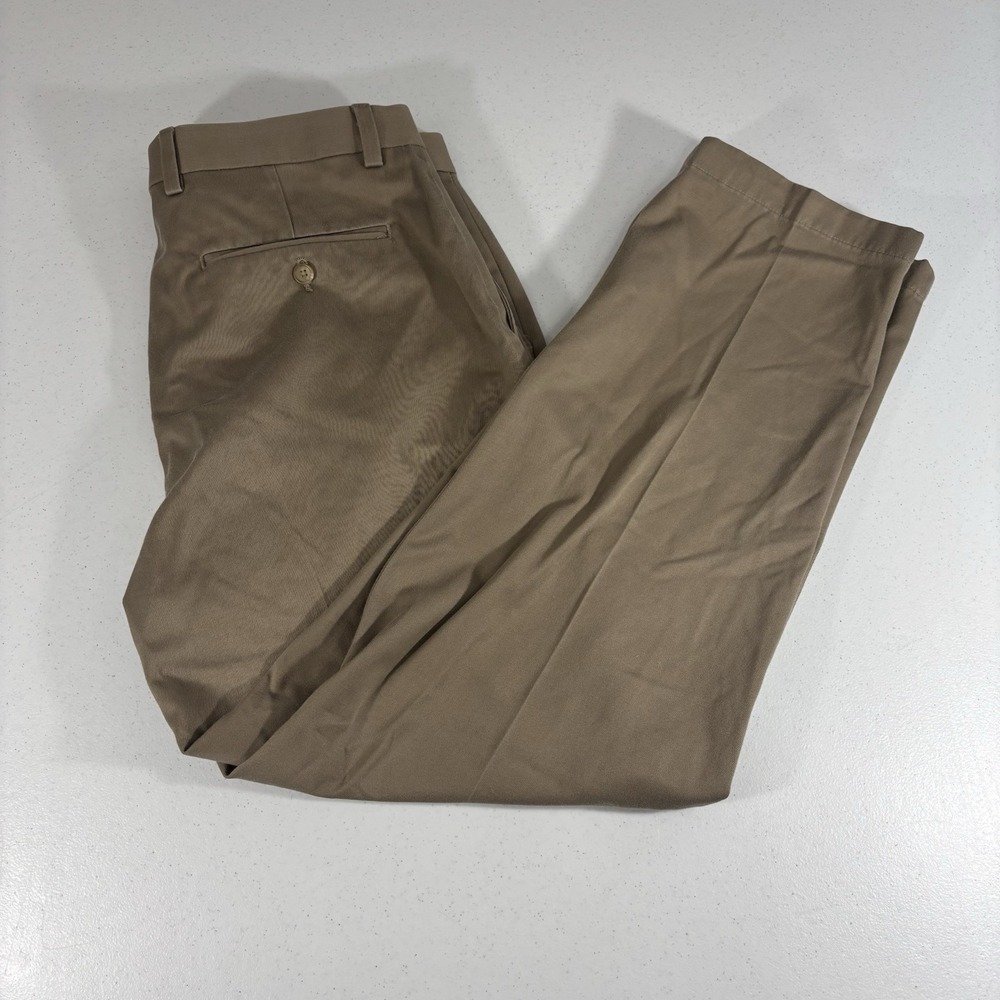 Ralph Ralph Lauren Blue Label Men's Canvas Dress Pants Tan 36x29 Flat Front VTG